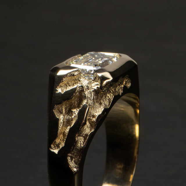 2ct Diamond Platinum Ring - INTERSTELLAR - AHW Studio