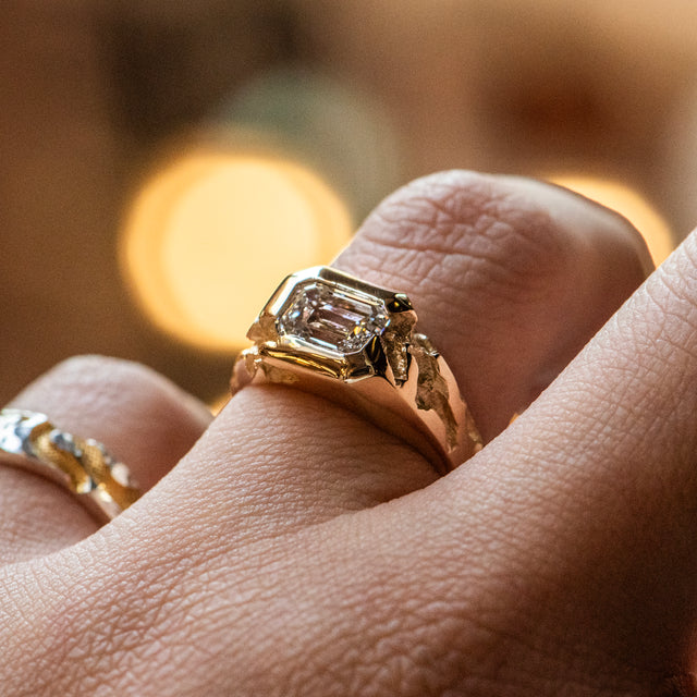 2ct Diamond Platinum Ring - INTERSTELLAR - AHW Studio