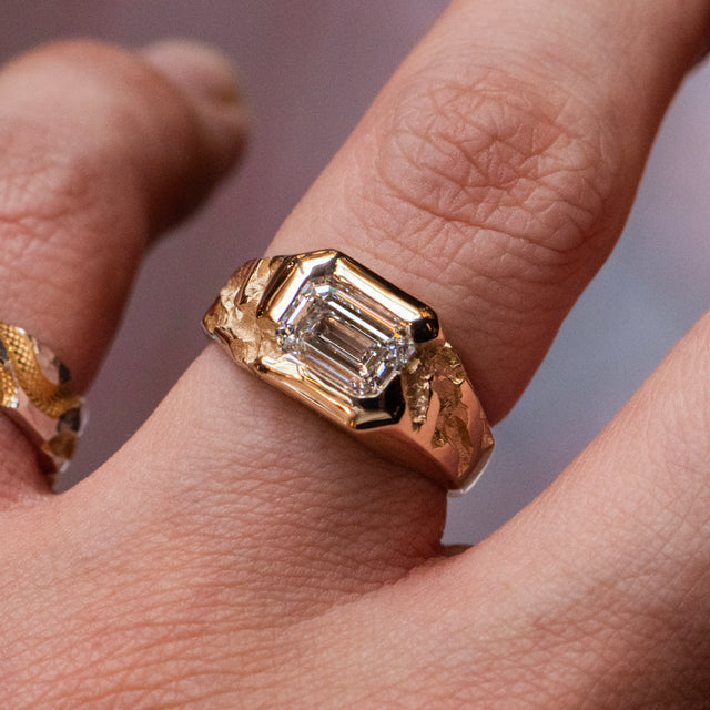 2ct Diamond Platinum Ring - INTERSTELLAR - AHW Studio