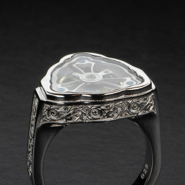 Silver Spinner Ring - CELESTIME - AHW Studio