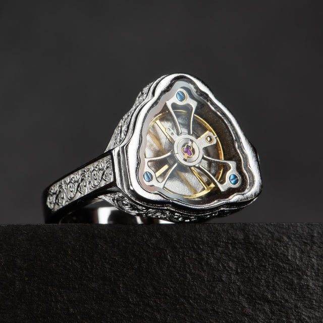 Silver Spinner Ring - CELESTIME - AHW Studio