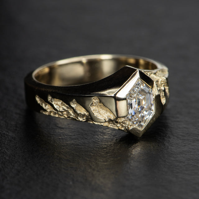 1ct Diamond Signet Ring - AEON - AHW Studio
