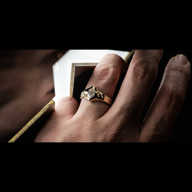 1ct Diamond Signet Ring - AEON - AHW Studio