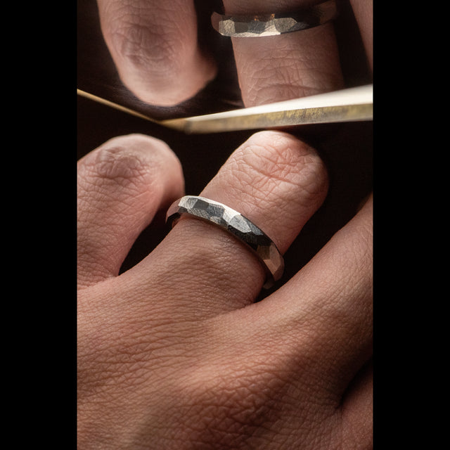 5mm Hammered Band - REFRACTION - AHW Studio