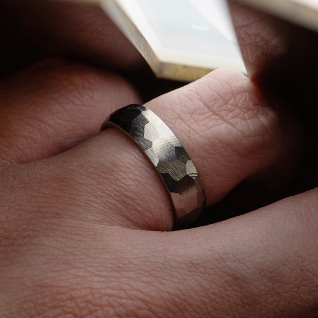 5mm Hammered Band - REFRACTION - AHW Studio