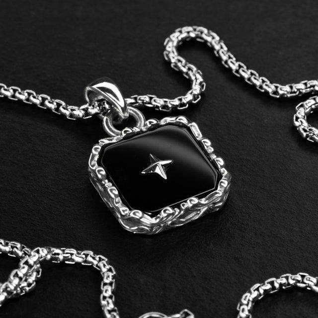Onyx Necklace - BLACK STAR - AHW Studio