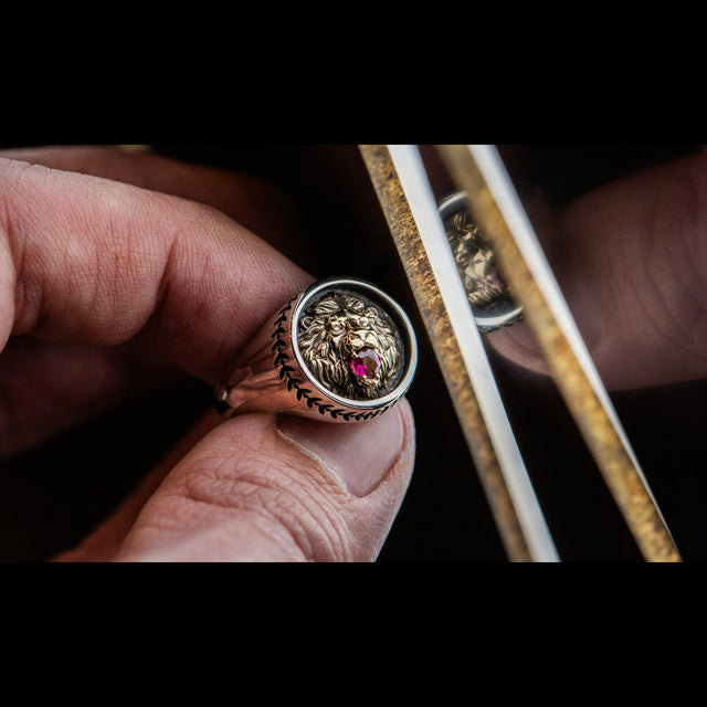 Lion Ruby Ring - CUSTODIAN - AHW Studio