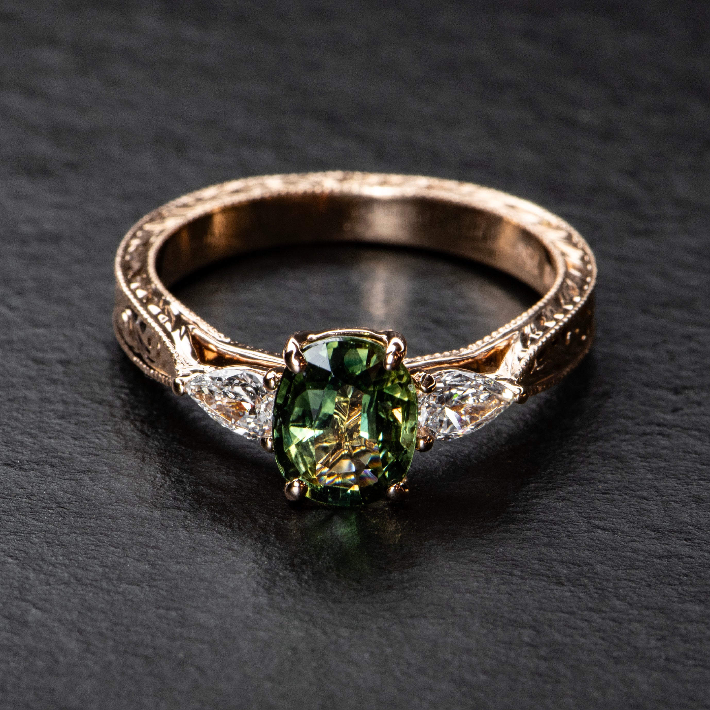Parti Sapphire Engagement Ring - AURORA - AHW Studio
