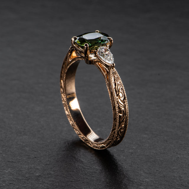 Parti Sapphire Engagement Ring - AURORA - AHW Studio