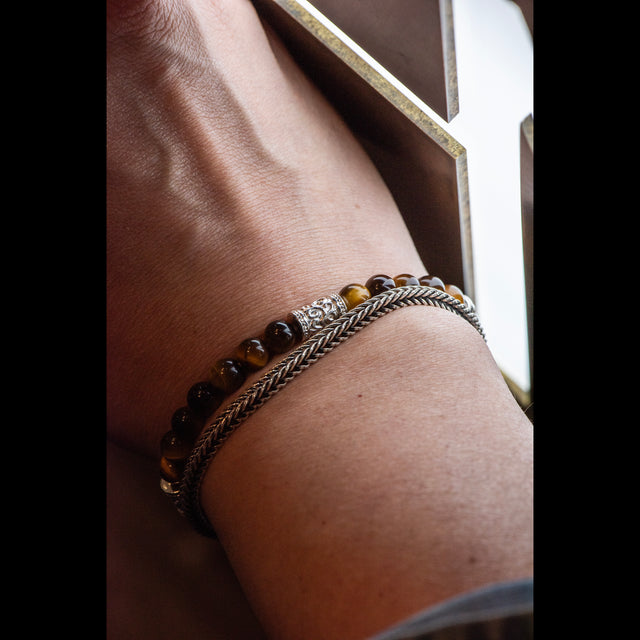 6mm Silver Bead Bracelet - CREED - AHW Studio