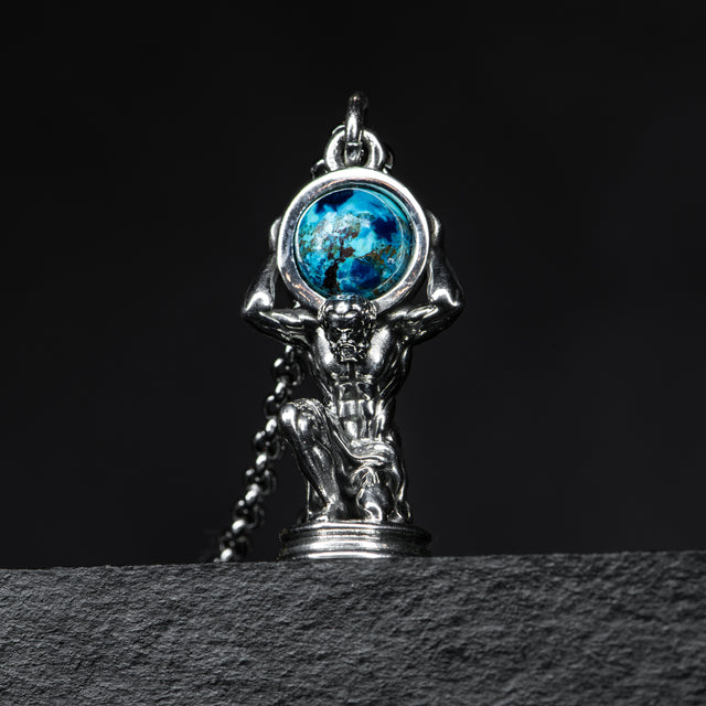 Silver Gemstone Pendant - ATLAS - AHW Studio