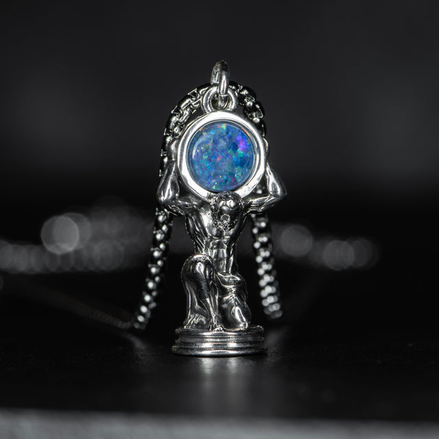 Silver Gemstone Pendant - ATLAS - AHW Studio