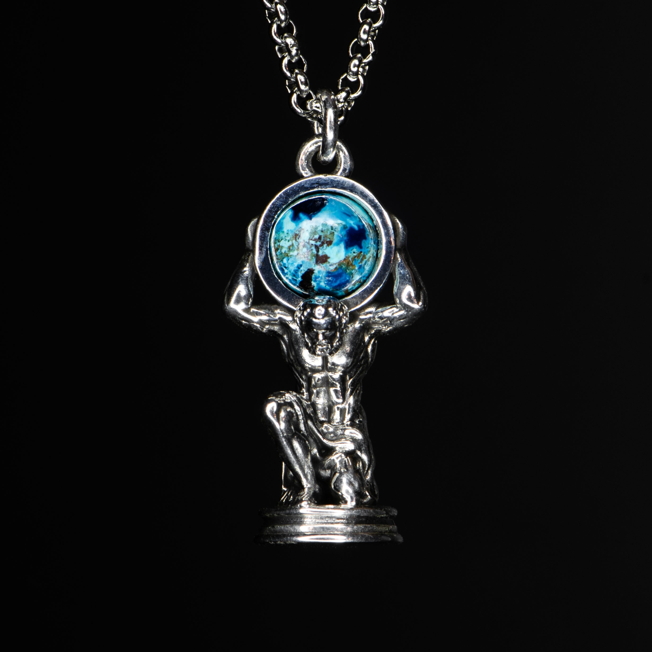 Silver Gemstone Pendant - ATLAS - AHW Studio
