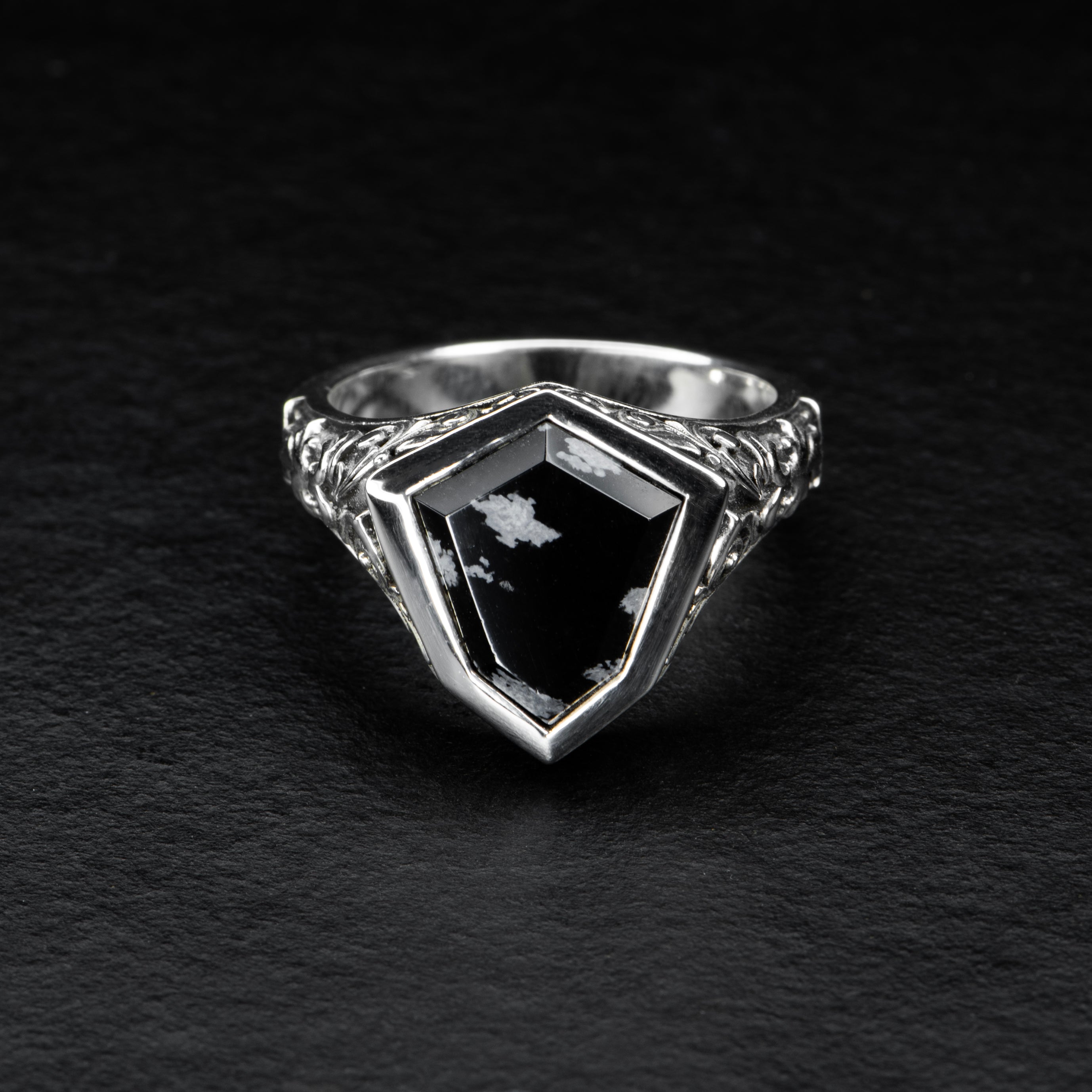 Obsidian Signet Ring - AEGIS - AHW Studio