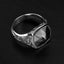 Geometric Signet Ring - BLACK LOTUS - AHW Studio