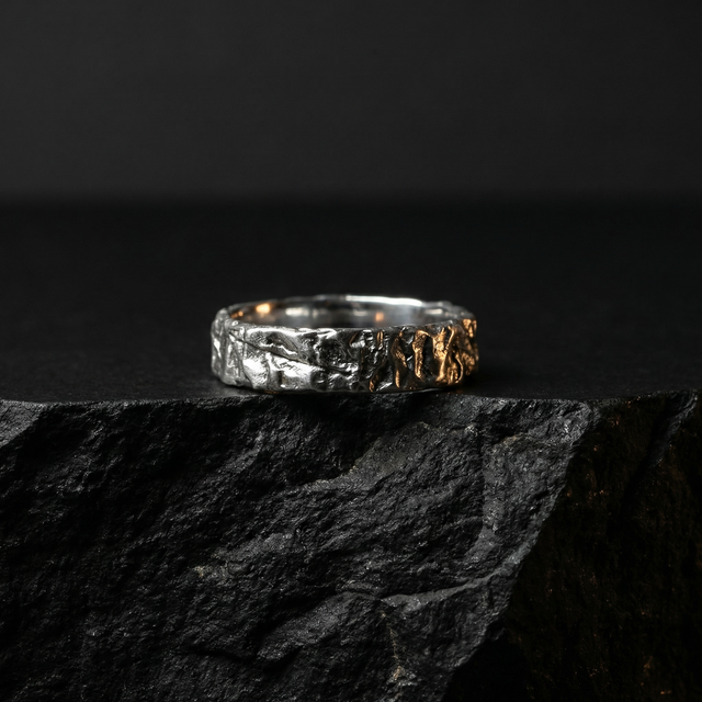 5mm Silver Band - TECTONIC - AHW Studio