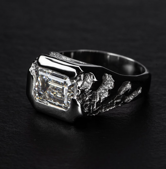 2ct Diamond Platinum Ring - INTERSTELLAR - AHW Studio