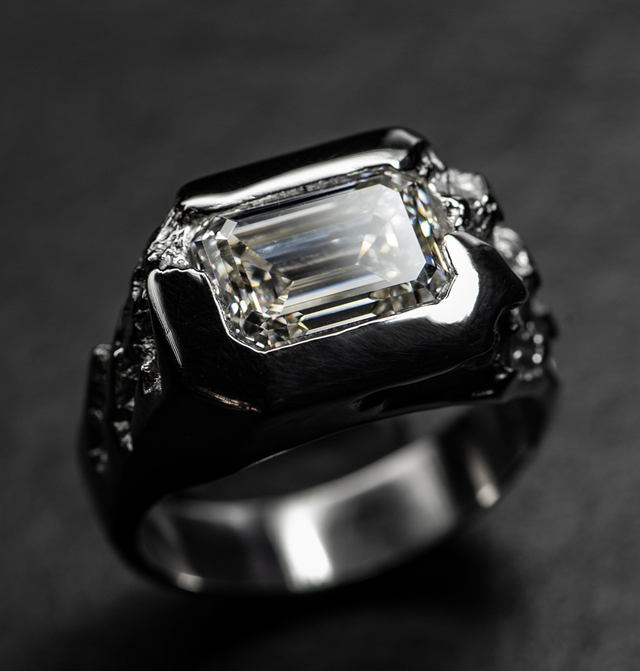 2ct Diamond Platinum Ring - INTERSTELLAR - AHW Studio