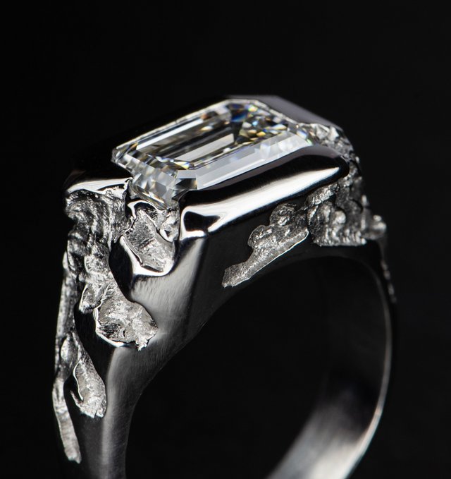 2ct Diamond Platinum Ring - INTERSTELLAR - AHW Studio
