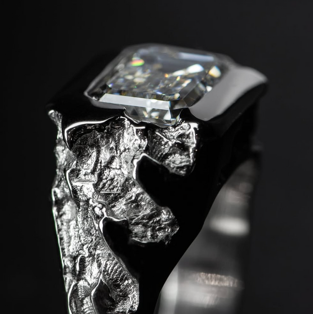 2ct Diamond Platinum Ring - INTERSTELLAR - AHW Studio