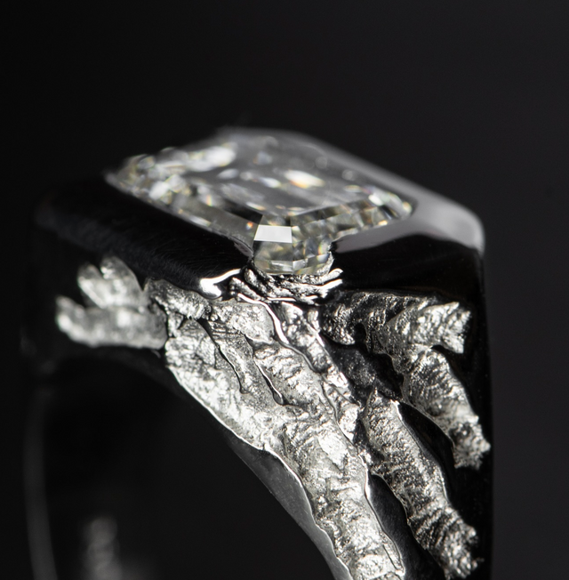 2ct Diamond Platinum Ring - INTERSTELLAR - AHW Studio