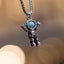 Silver astronaut pendant